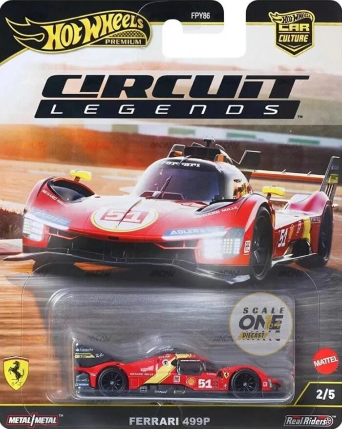 Hot Wheels Premium Circuit Legends - Ferrari 499P (JBK49) [Imported]. - Image 1