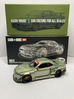 KAIDO HOUSE - Nissan Skyline GT-R (R34) Kaido Works V4 - Millenium Jade - Unsealed Mint - Image 3