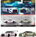 Hot Wheels Premium 2 Pack - Nissan GT-R NISMO GT3 + Nissan GT-R (R35) (JBL05) [Imported].