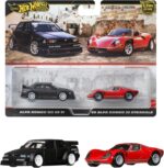 Hot Wheels Premium 2 Pack - Alfa Romeo 155 V6 TI + '69 Alfa Romeo 33 Stradale (JBK95) [Imported] Card Bent.