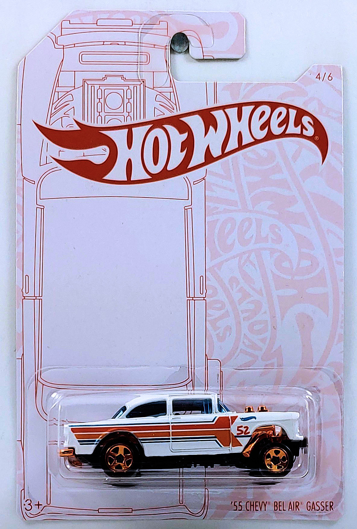 55_Chevy_Bel_Air_Gasser_GJW51 Hot Wheels '55 Chevy Bel Air Gasser - (GJW51) 2020 Pearl and Chrome Series. - Image 1