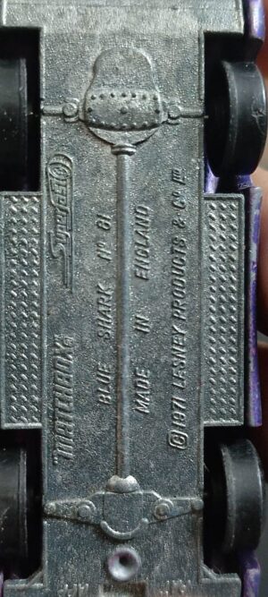 Matchbox Lesney Superfast - Blue Shark. - Image 2