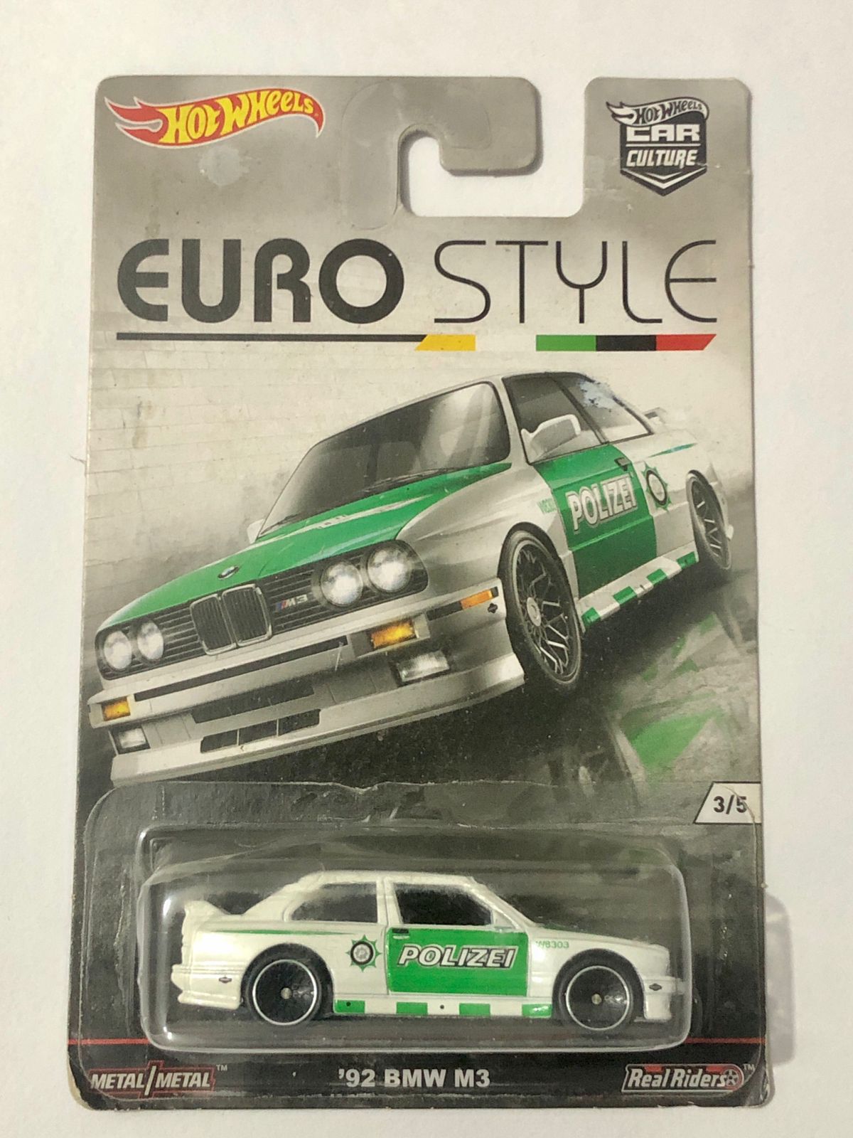 DJF84 Hot Wheels Premium - Car Culture - 92 BMW M3 E30 - Euro Style - White - (DJF84) - Image 1