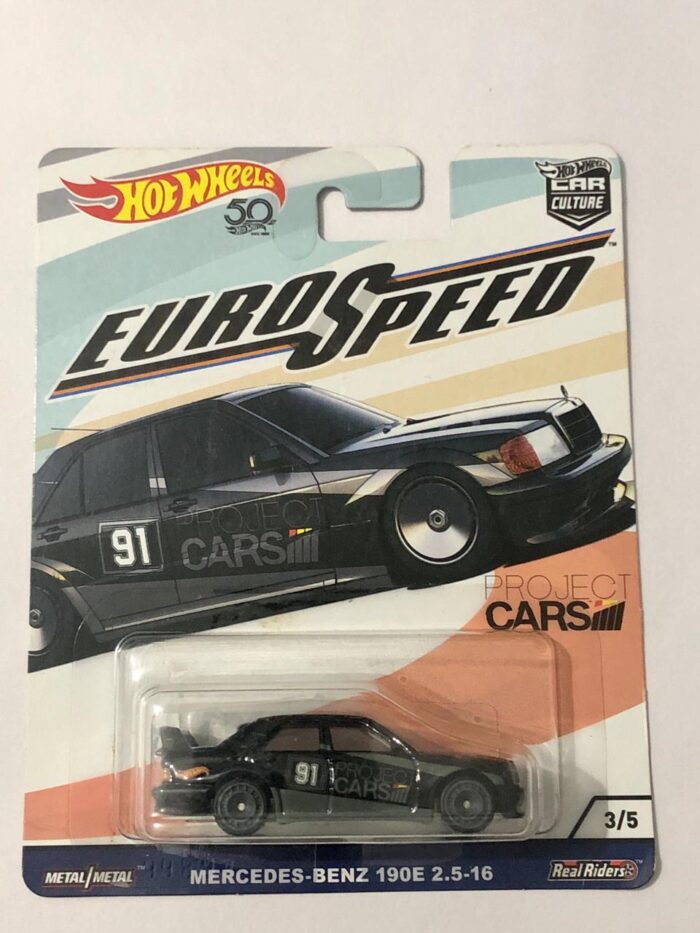 FLC18-5 Hot Wheels Premium - Car Culture - Mercedes-Benz 190E 2.5-1.6 - Euro Speed - Black (Project Cars) - FLC18 - Image 1