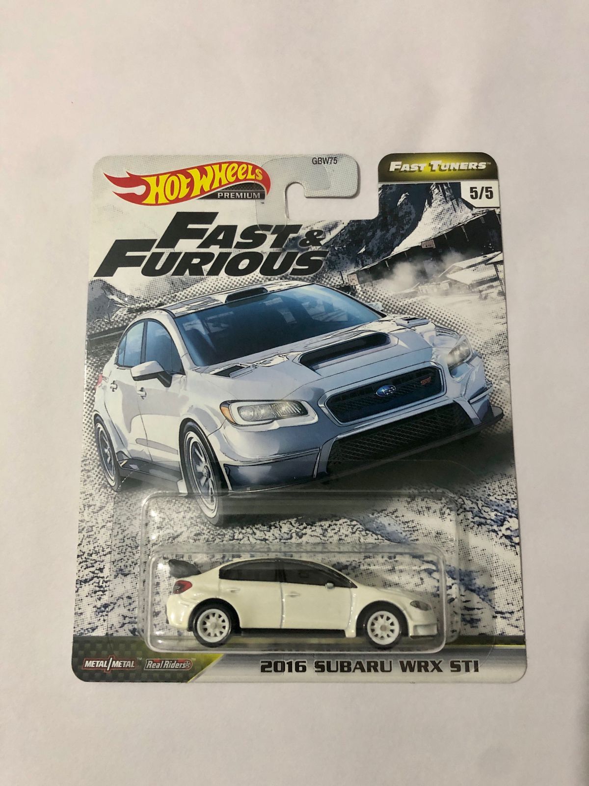 GJR66 Hot Wheels Premium - Fast & Furious - 2016 Subaru WRX STI - Fast Tuners - White - GJR66 - Image 1