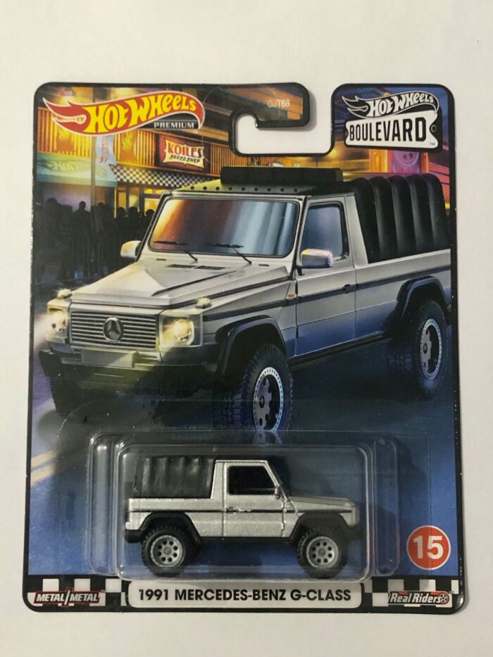 Hot Wheels Premium - Boulevard #15 - 1991 Mercedes-Benz G-Class - Silver - (GJT79) - Image 1