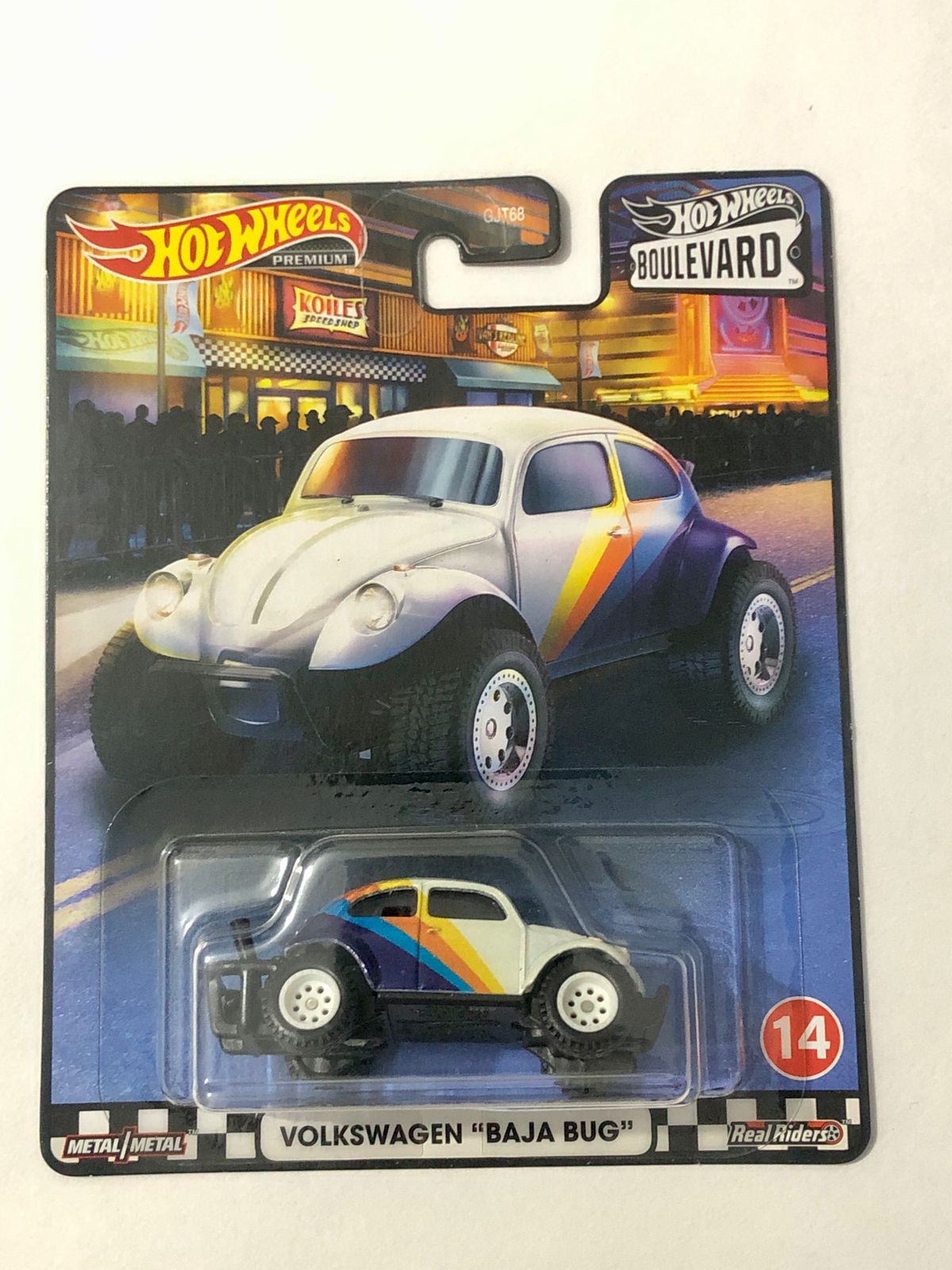 GJT80 Hot Wheels Premium - Boulevard #14 - Volkswagen Baja Bug - White - (GJT80) - Image 1