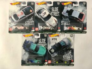 Hot Wheels Premium - Car Culture - Slide Street - Full set of 5 cars (Cards not mint)