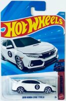 Hot Wheels Mainline - 2018 Honda Civic Type R - JJH88 - White