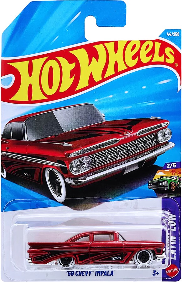 59 Chevy Impala-JJJ15 Hot Wheels Mainline - 59 Chevy Impala - JJJ15 - Red - Image 1