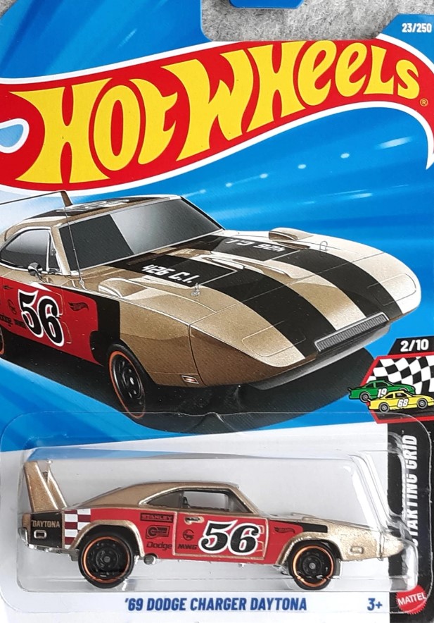 69 Dodge Charger Daytona-JJH97 Hot Wheels Mainline - 69 Dodge Charger Daytona - JJH97 - Golden - Image 1