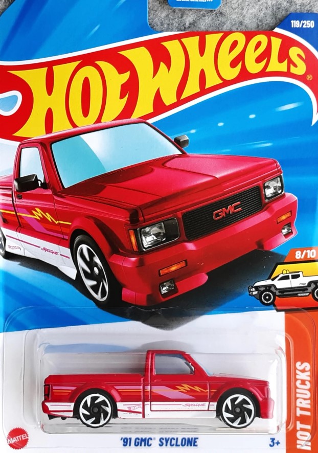 92 GMC Syclone-JBB89 Hot Wheels Mainline - 92 GMC Syclone - JBB89 - Red - Image 1