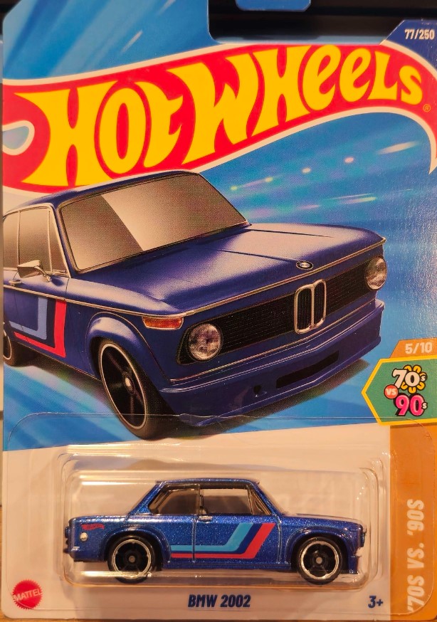 BMW 2002-JBB61 Hot Wheels Mainline - BMW 2002 - JBB61 - Blue - Image 1