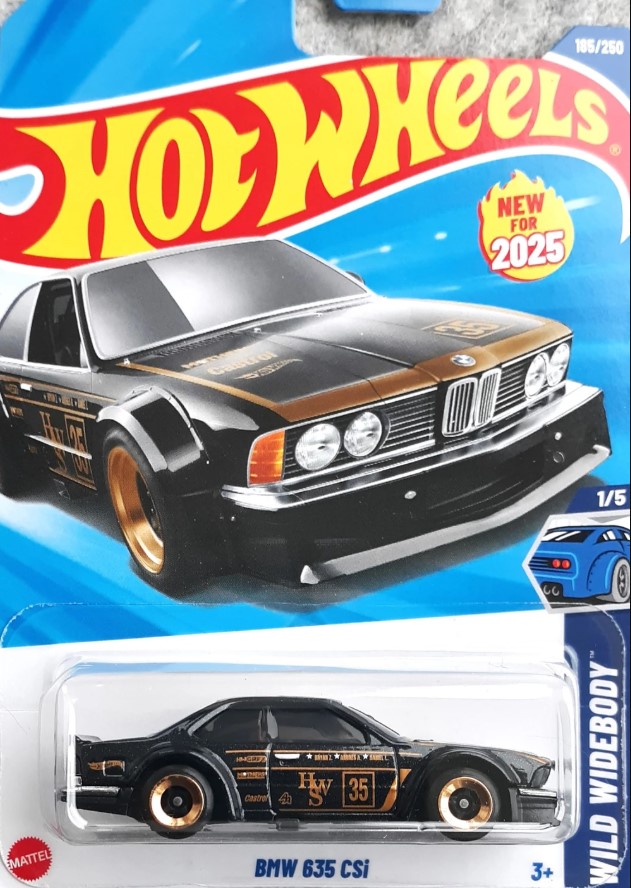 BMW 635 CSi-HYW38 Hot Wheels Mainline - BMW 635 CSi - HYW38 - Black - Image 1