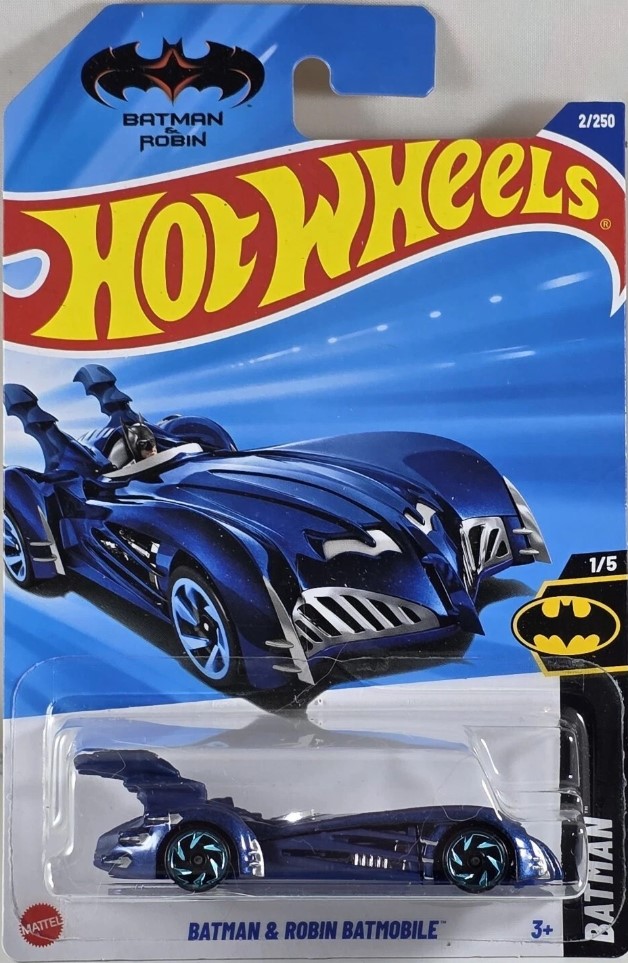 Batman & Robin Batmobile-HYX61 Hot Wheels Mainline - Batman & Robin Batmobile - HYX61 - Black - Image 1