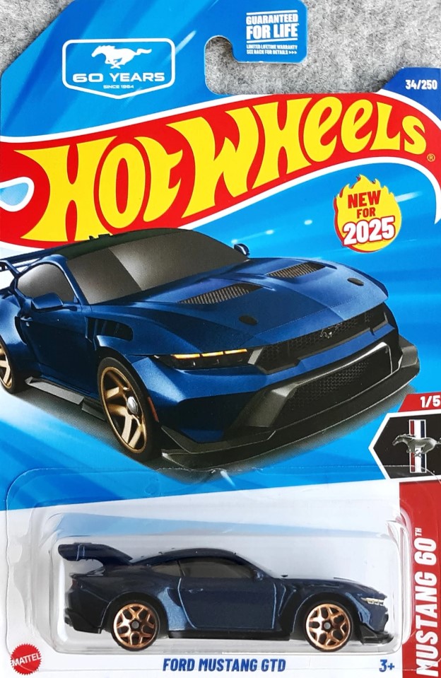 Ford Mustang GTD-JBB93 Hot Wheels Mainline - Ford Mustang GTD - JBB93 - Blue - Image 1