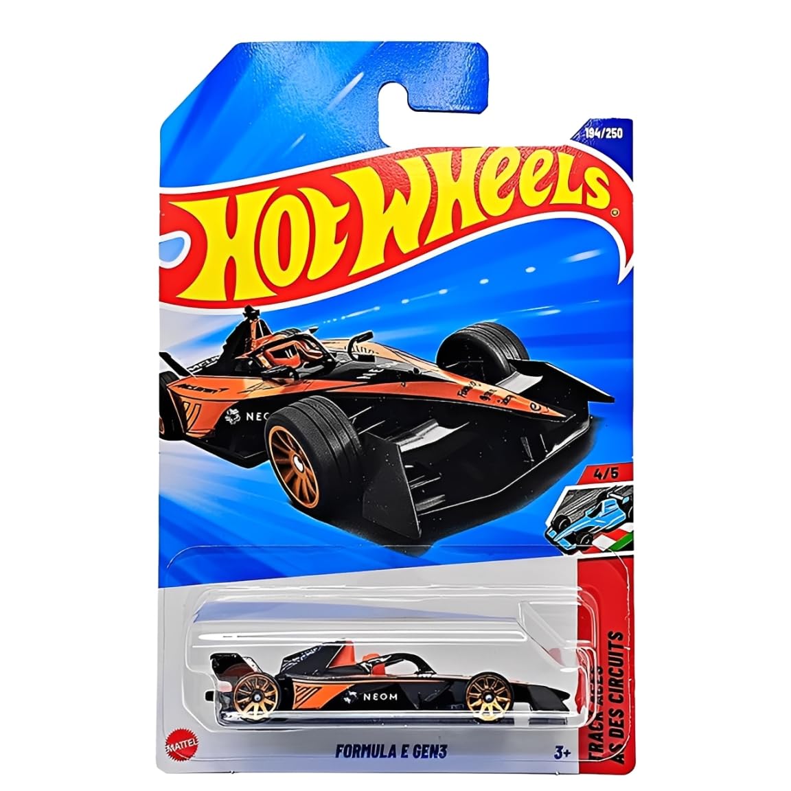 Formula E Gen3-HYY56 Hot Wheels Mainline - Formula E Gen3 - HYY56 - Black - Image 1