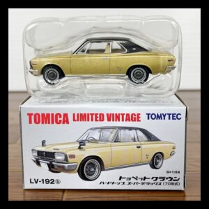 Tomica Limited Vintage LV-192b Toyota Crown Hardtop Super Deluxe 1970 Yellow Metallic - Image 9