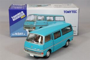 Tomica Limited Vintage - Nissan Homer Long Light Van (Blue) '76 Model (LV-N341a).