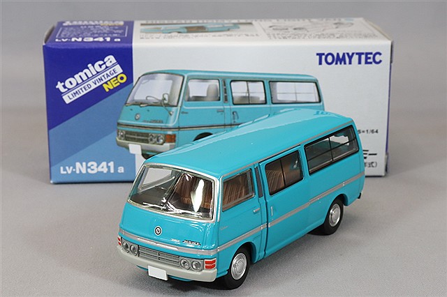 LVN341a Tomica Limited Vintage - Nissan Homer Long Light Van (Blue) '76 Model (LV-N341a). - Image 1