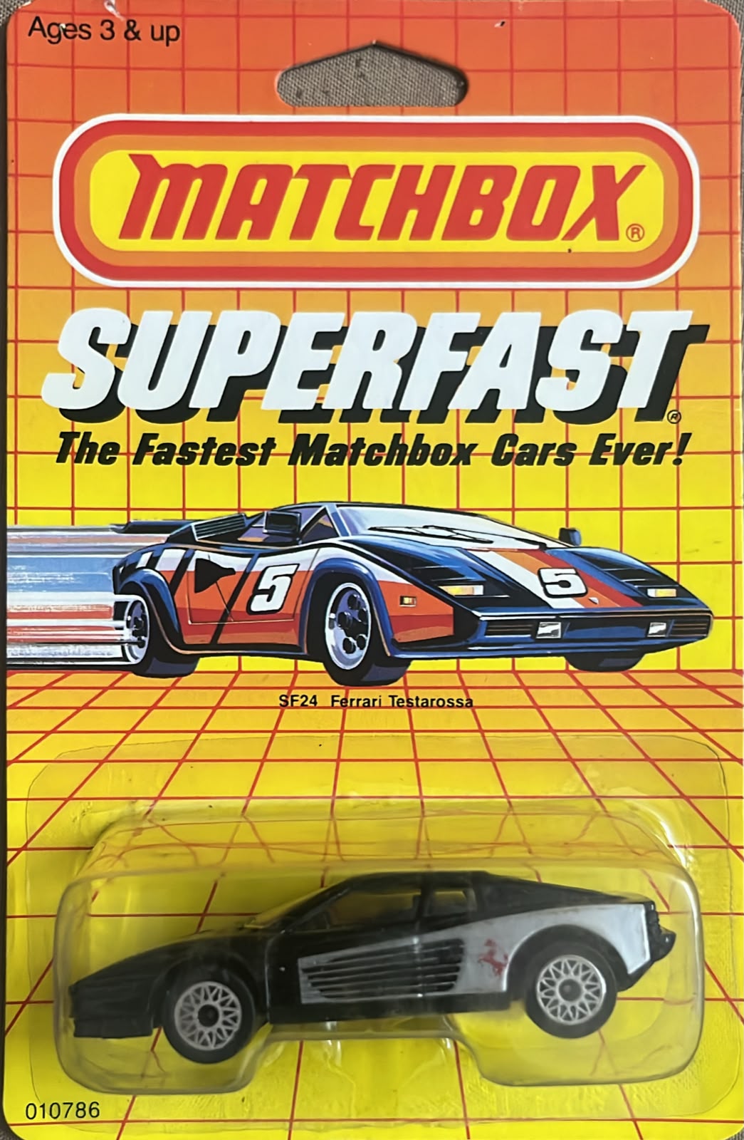 SF24 Matchbox Superfast - Ferrari Testarossa (SF24) 1985 Card. - Image 1